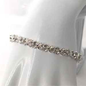 Vintage Avon Silver And Crystal Bracelet